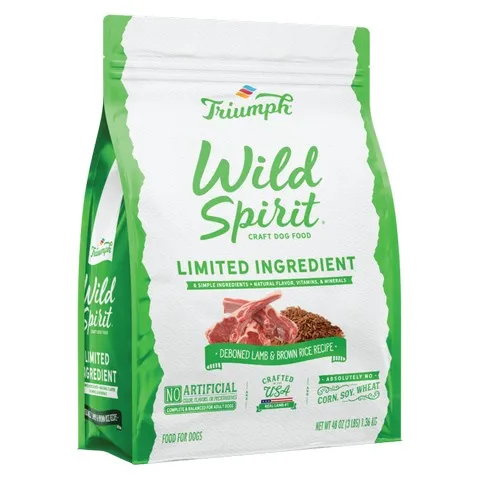 3.3 Lb Triumph Wild Spirit Deboned Lamb & Brown Rice - Food